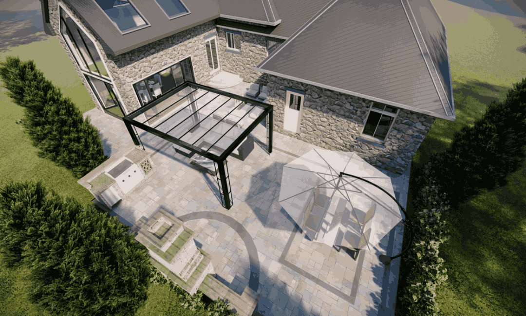 Pergola Con Techo De Cristal